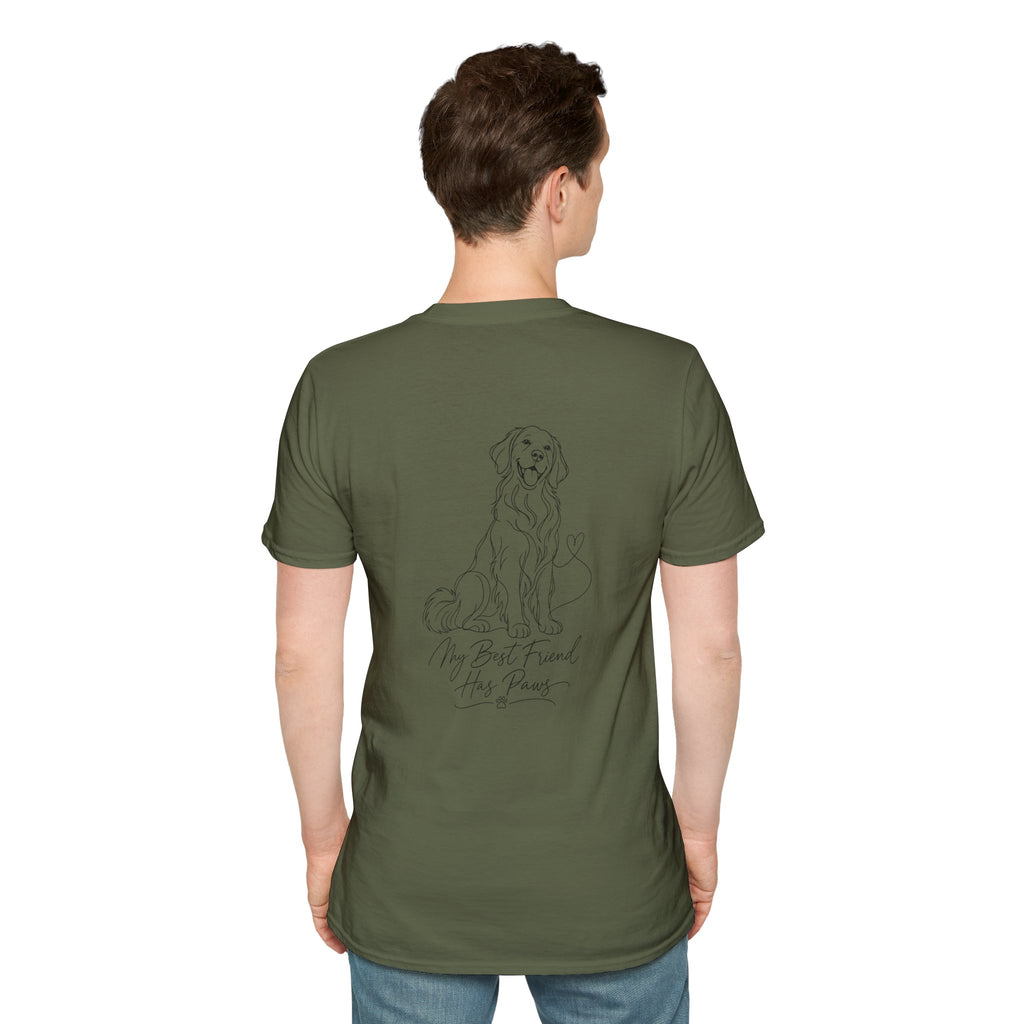 Dog Paw Pocket Tee — "My Best Friend Has Paws" Graphic T-Shirt