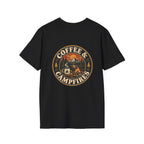 Coffee & Campfires T-Shirt — Vintage Outdoor Camping Graphic Tee