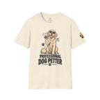 Professional Dog Petter T-Shirt — Cute Golden Retriever Paw Print Tee