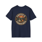 Coffee & Campfires T-Shirt — Vintage Outdoor Camping Graphic Tee
