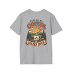 Coffee & Golden Hour T-Shirt — Fueled by Coffee Vintage Outdoor Graphic Tee