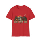 Cabin • Coffee • Calm T-Shirt — Rustic Cabin Coffee Graphic Tee