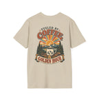 Coffee & Golden Hour T-Shirt — Fueled by Coffee Vintage Outdoor Graphic Tee