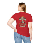 But First Coffee & Trails T-Shirt — Outdoor Coffee Lover Graphic Tee