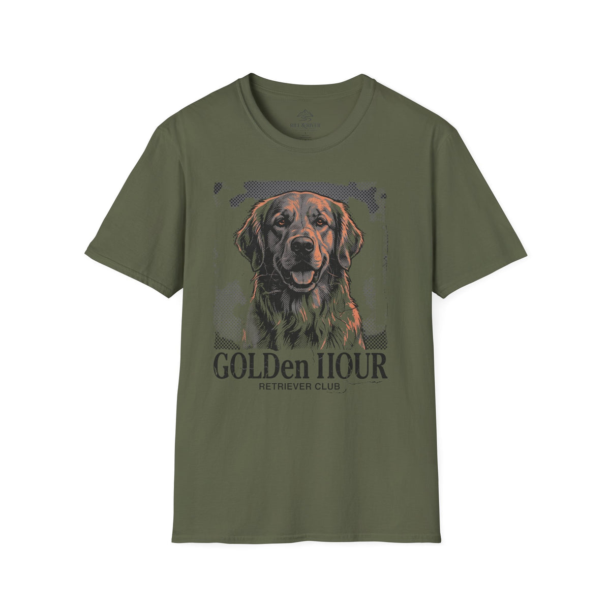 Golden Hour Retriever Club T-Shirt — Retro Dog Portrait Tee