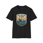Christian Outdoors T-Shirt — "Wild and Free in Christ" Graphic