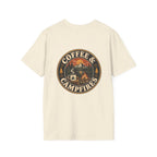 Coffee & Campfires T-Shirt — Vintage Outdoor Camping Graphic Tee
