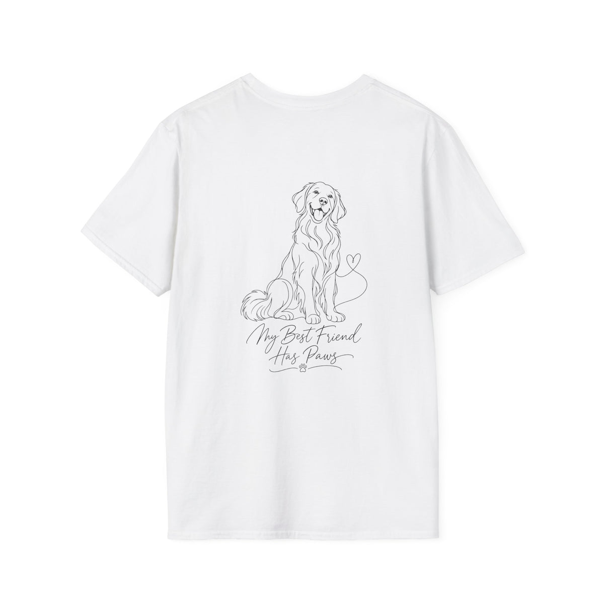 Dog Paw Pocket Tee — "My Best Friend Has Paws" Graphic T-Shirt