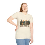 Cabin • Coffee • Calm T-Shirt — Rustic Cabin Coffee Graphic Tee