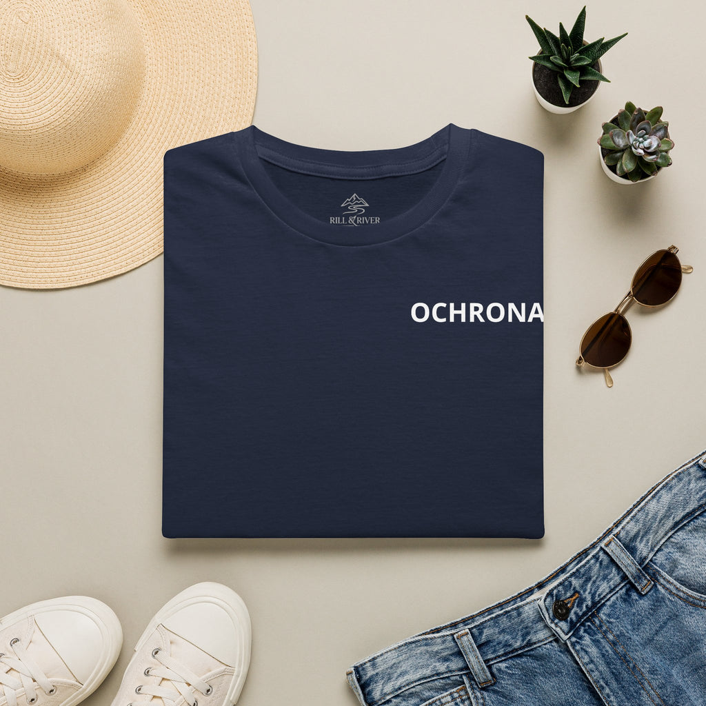 OCHRONA Security T‑Shirt — Polish Flag Sleeve Guard Tee
