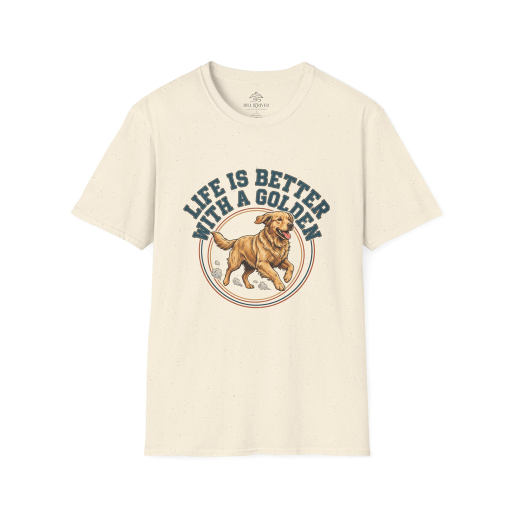 Copy of Life Is Better With a Golden T-Shirt — Golden Retriever Dog Lover Tee