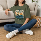 Christian Outdoors T-Shirt — "Wild and Free in Christ" Graphic
