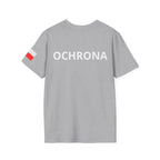 OCHRONA Security T‑Shirt — Polish Flag Sleeve Guard Tee