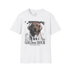Golden Hour Retriever Club T-Shirt — Retro Dog Portrait Tee