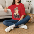 Professional Dog Petter T-Shirt — Cute Golden Retriever Paw Print Tee