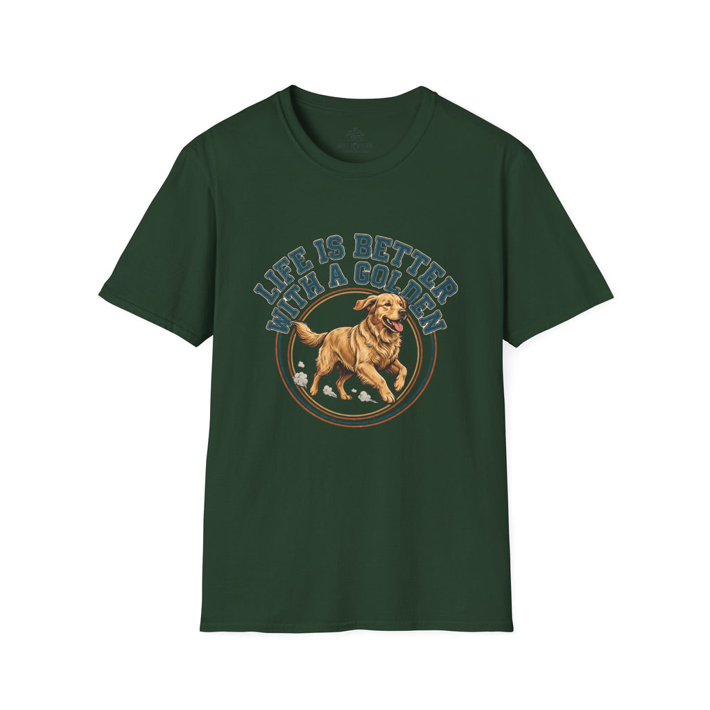 Copy of Life Is Better With a Golden T-Shirt — Golden Retriever Dog Lover Tee