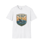 Christian Outdoors T-Shirt — "Wild and Free in Christ" Graphic