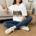 Cabin Coffee Calm T‑Shirt — Rustic Cabin Coffee Nature Tee