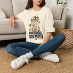 Professional Dog Petter T-Shirt — Cute Golden Retriever Paw Print Tee