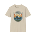 Christian Outdoors T-Shirt — "Wild and Free in Christ" Graphic