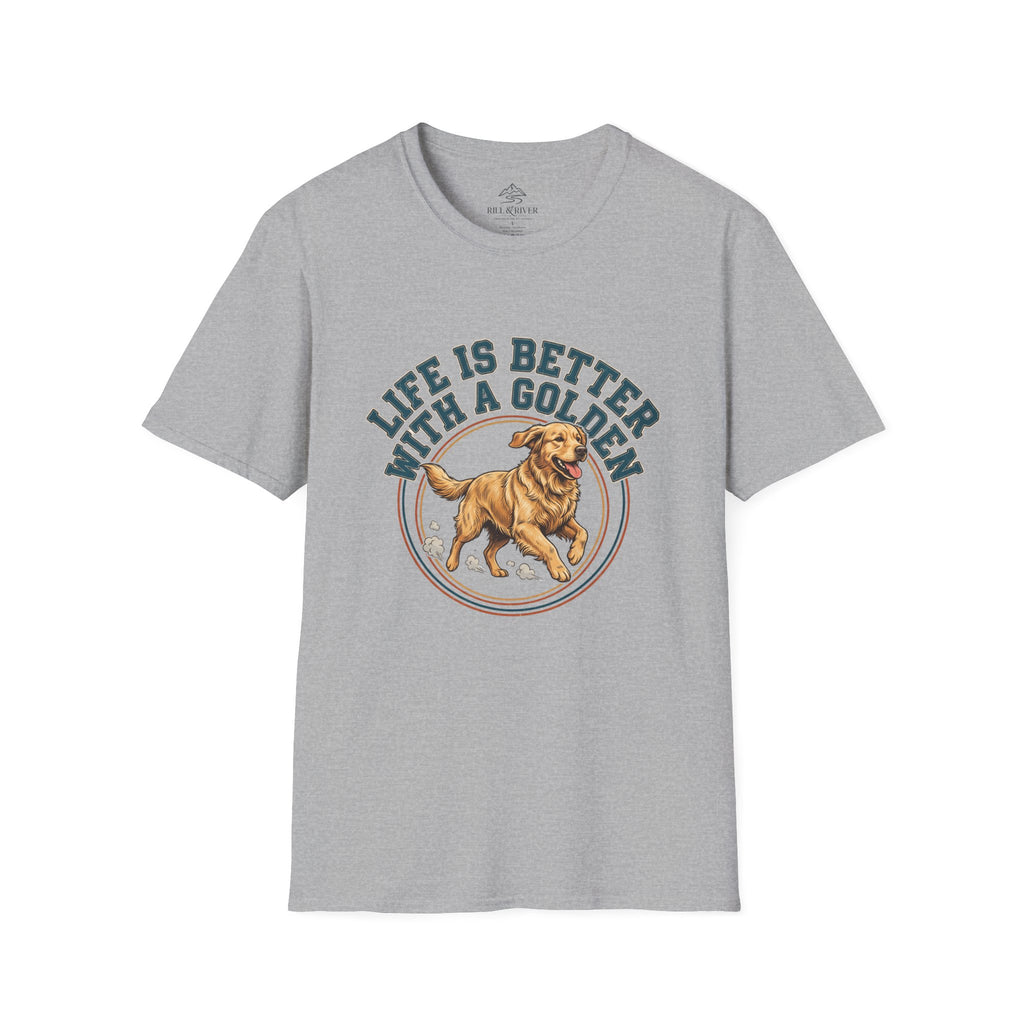 Copy of Life Is Better With a Golden T-Shirt — Golden Retriever Dog Lover Tee