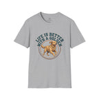 Copy of Life Is Better With a Golden T-Shirt — Golden Retriever Dog Lover Tee