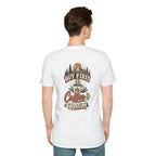 But First Coffee & Trails T-Shirt — Outdoor Coffee Lover Graphic Tee