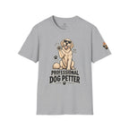 Professional Dog Petter T-Shirt — Cute Golden Retriever Paw Print Tee