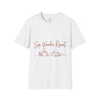 Sip, Wander, Repeat T-Shirt — Scenic Coffee & Mountain Travel Tee
