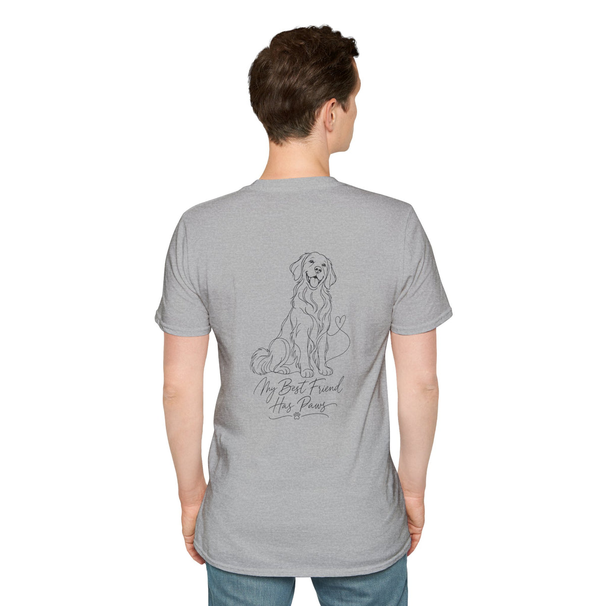 Dog Paw Pocket Tee — "My Best Friend Has Paws" Graphic T-Shirt
