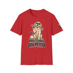 Professional Dog Petter T-Shirt — Cute Golden Retriever Paw Print Tee