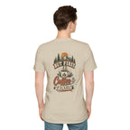 But First Coffee & Trails T-Shirt — Outdoor Coffee Lover Graphic Tee