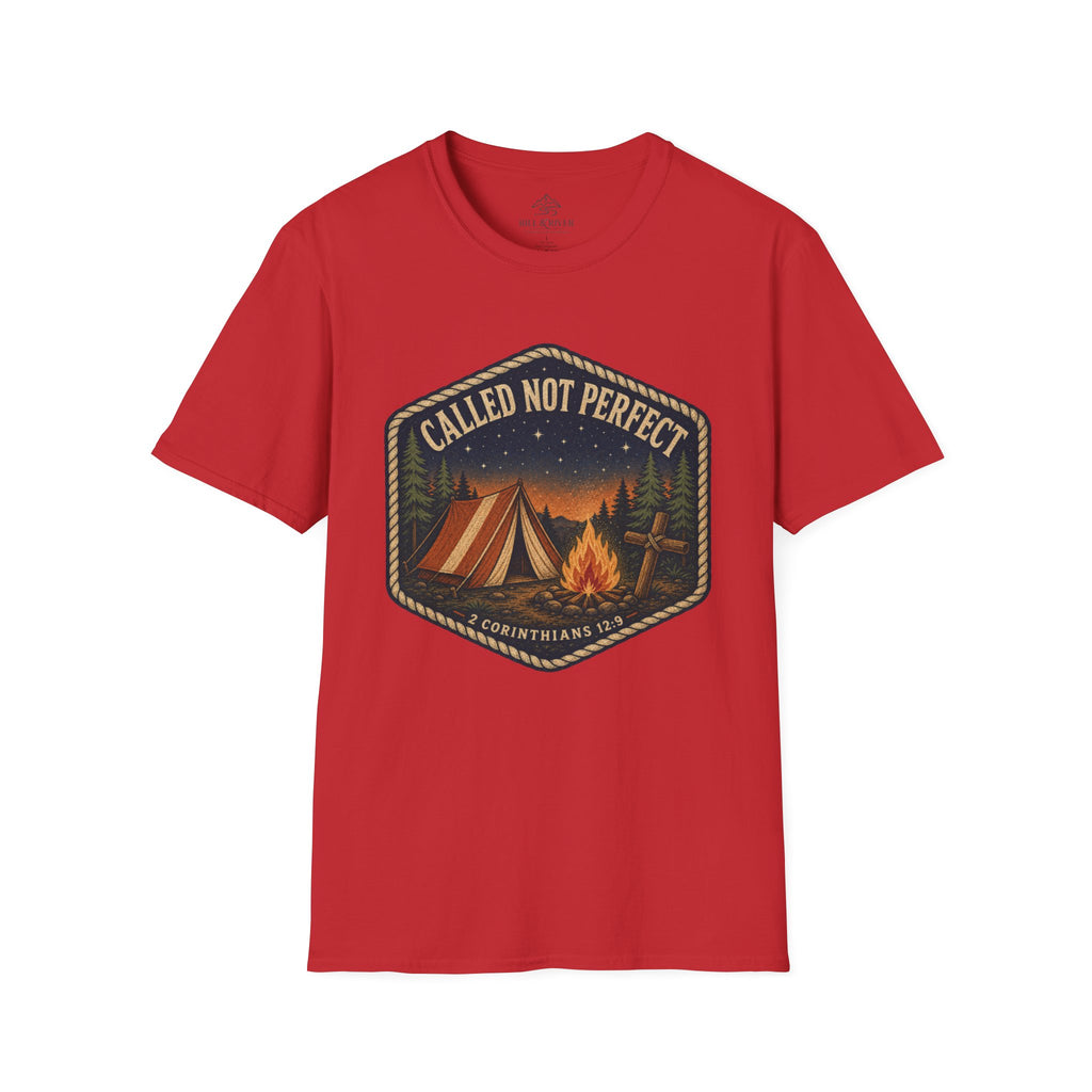 Called Not Perfect Camping T-Shirt – Christian Camping Campfire Design