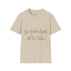 Sip, Wander, Repeat T-Shirt — Scenic Coffee & Mountain Travel Tee