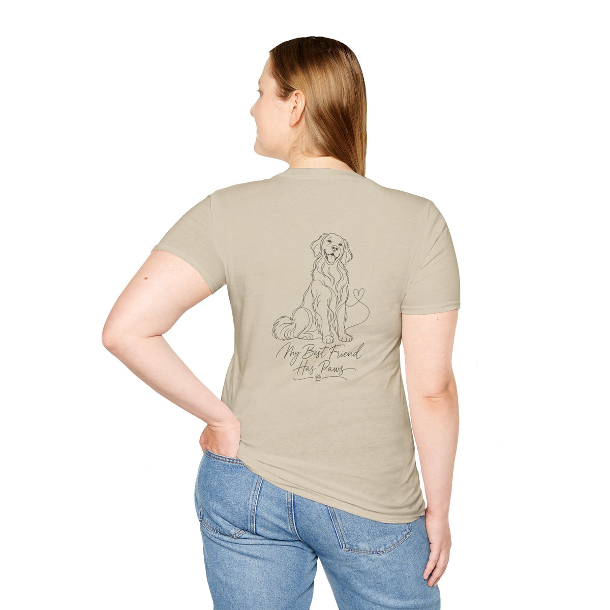 Dog Paw Pocket Tee — "My Best Friend Has Paws" Graphic T-Shirt