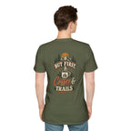 But First Coffee & Trails T-Shirt — Outdoor Coffee Lover Graphic Tee