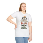 Coffee. Trails. Dogs. T-Shirt — Outdoor Coffee & Hiking Dog Tee