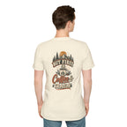 But First Coffee & Trails T-Shirt — Outdoor Coffee Lover Graphic Tee