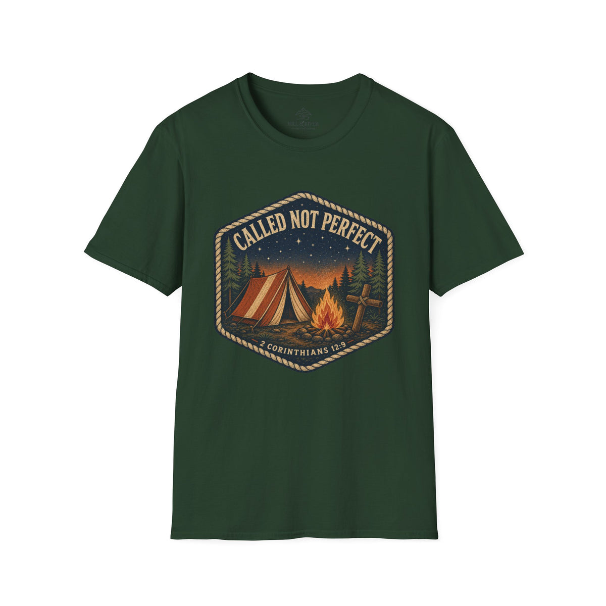 Called Not Perfect Camping T-Shirt – Christian Camping Campfire Design