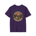 Coffee & Campfires T-Shirt — Vintage Outdoor Camping Graphic Tee