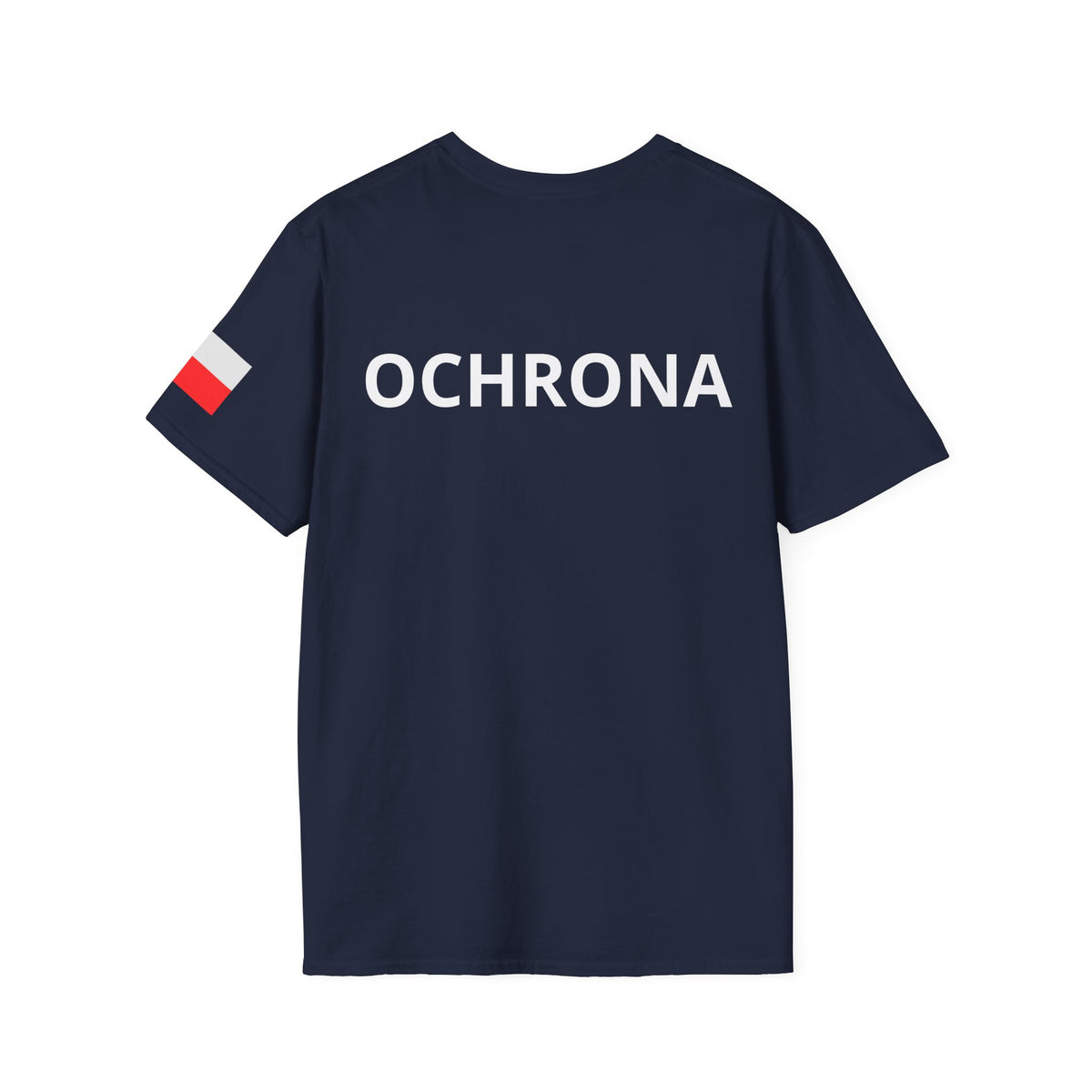 OCHRONA Security T‑Shirt — Polish Flag Sleeve Guard Tee