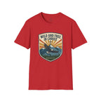 Christian Outdoors T-Shirt — "Wild and Free in Christ" Graphic