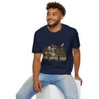 Cabin • Coffee • Calm T-Shirt — Rustic Cabin Coffee Graphic Tee