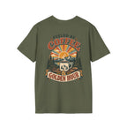 Coffee & Golden Hour T-Shirt — Fueled by Coffee Vintage Outdoor Graphic Tee