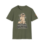 Professional Dog Petter T-Shirt — Cute Golden Retriever Paw Print Tee