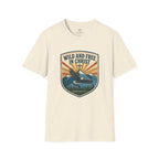 Christian Outdoors T-Shirt — "Wild and Free in Christ" Graphic