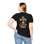 But First Coffee & Trails T-Shirt — Outdoor Coffee Lover Graphic Tee